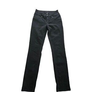 1822 Denim Black Five Pockets Straight Legs Button Pullover Men's Jeans Size 6